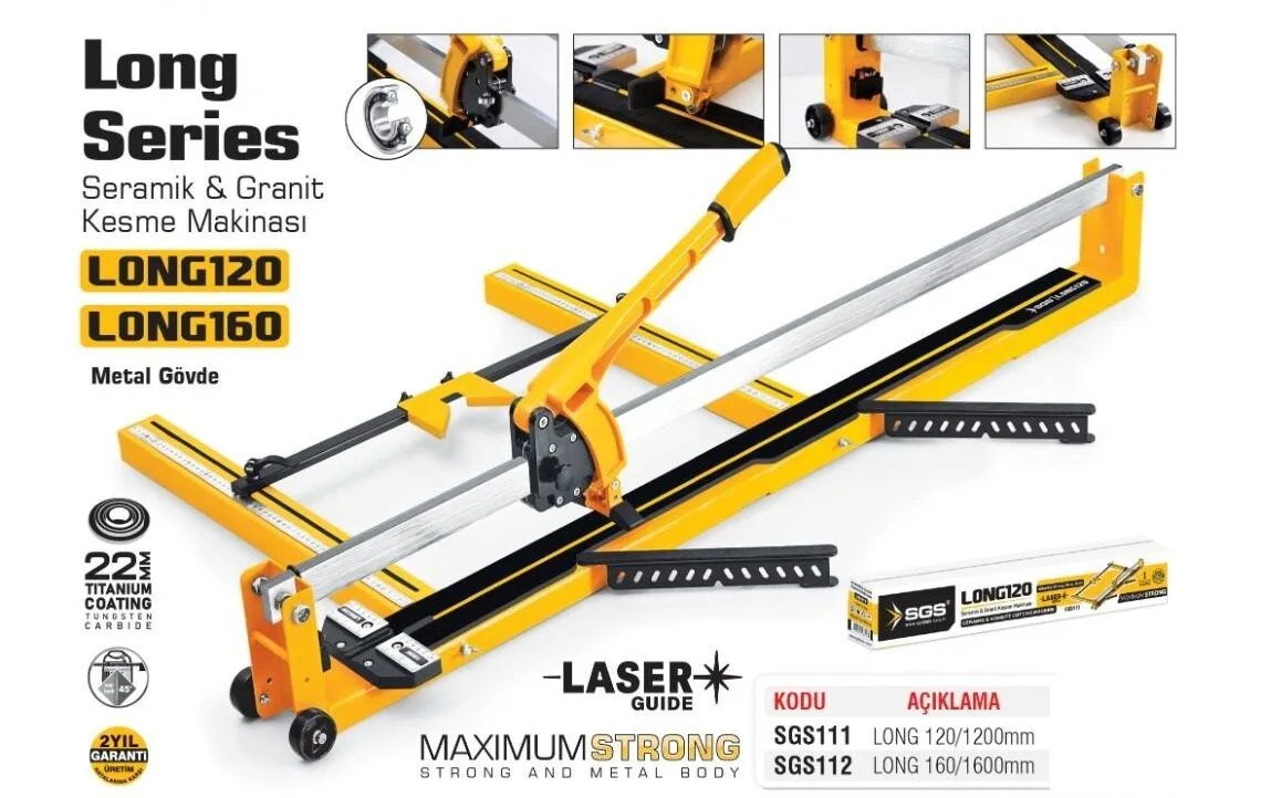 SGS 112 Long Serisi Seramik & Granit Kesme Makinası 160cm