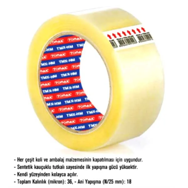 TOMAX HM Ambalaj Bandı 45mmx40 metre Renk Kahve - Görsel 2