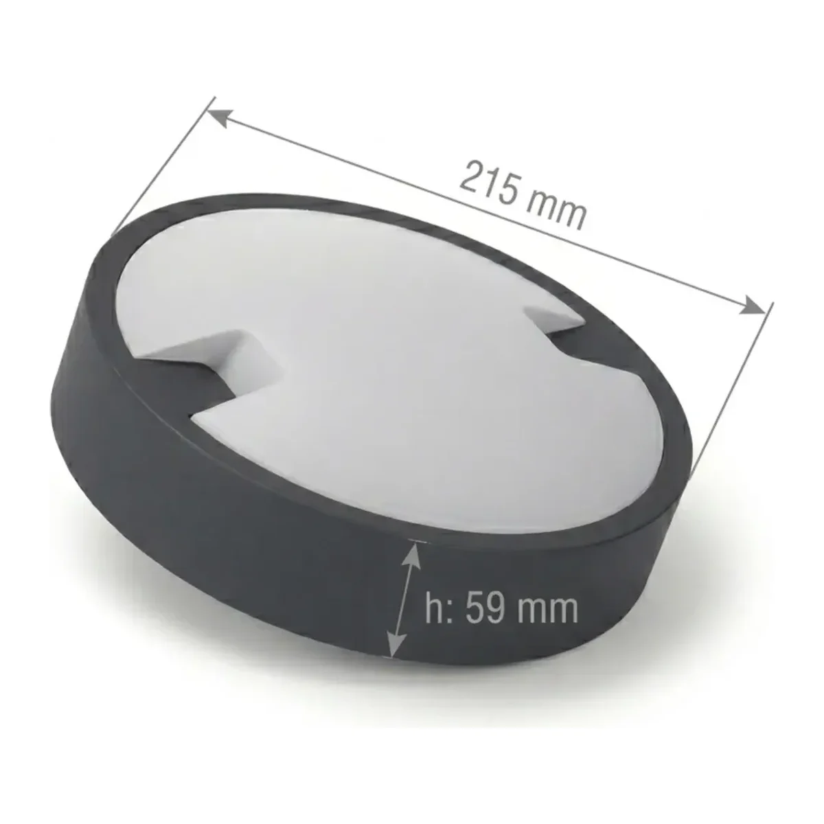 18W LED Oval Duvar ve Tavan Armatürü 6500K (AT10-71831) - Görsel 4