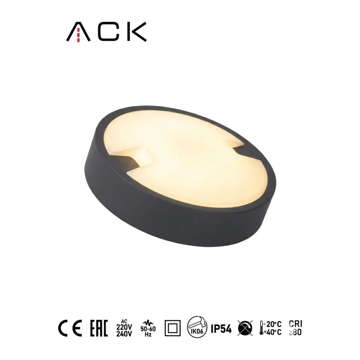 18W LED Oval Duvar ve Tavan Armatürü 3000K (AT10-71801) - Görsel 3
