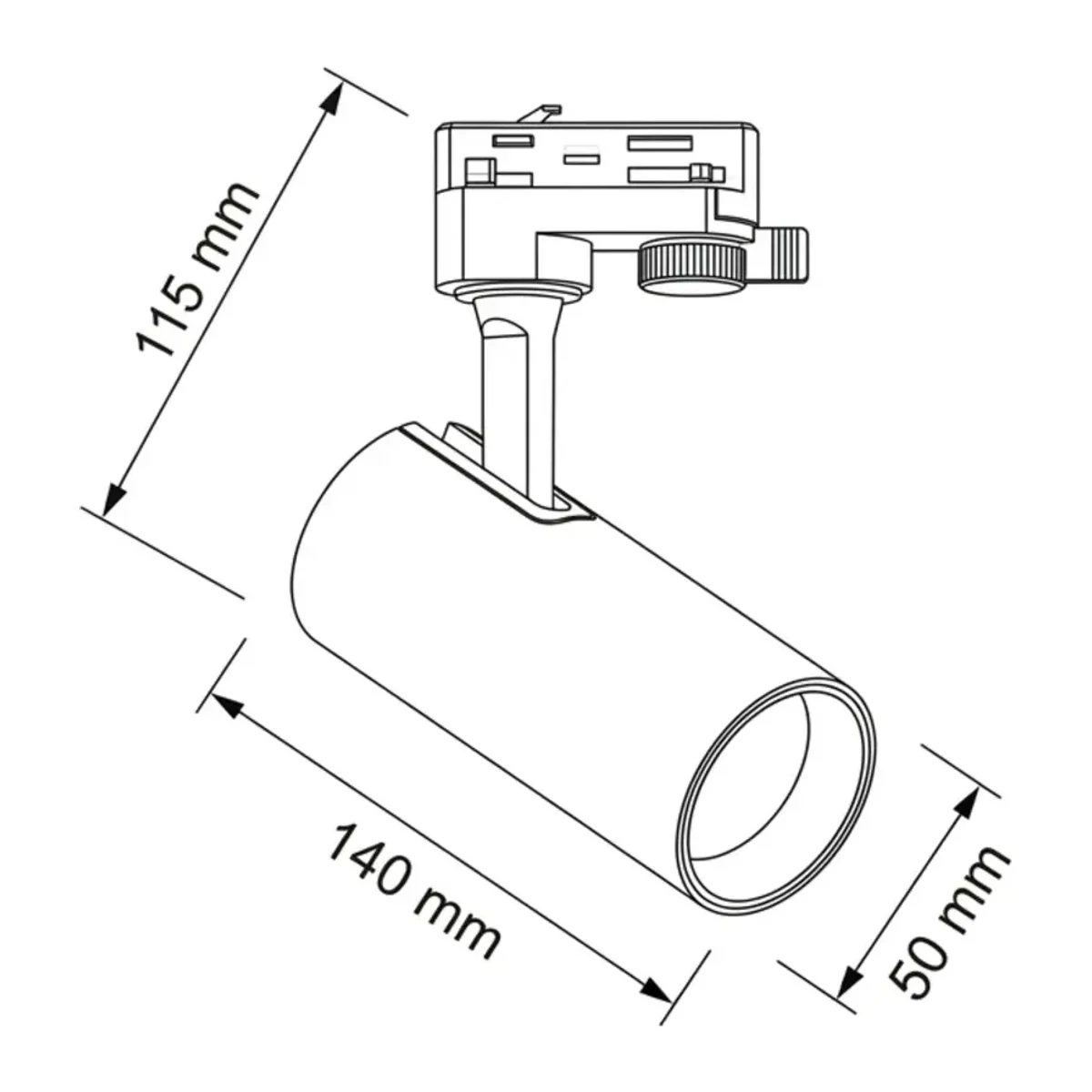 ACK 10W Alüminyum LED Ray Spot Armatür Siyah Kasa 3000k Günışığı AD30-01001 - Görsel 2