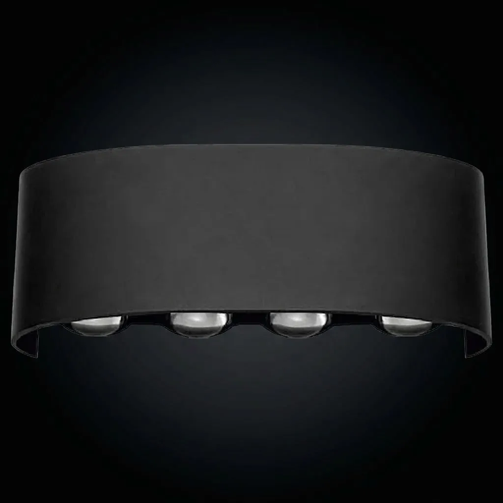 SİYAH KASA HAİTİ LED APLİK IP54 3000K 8*1W / SMD CHIP 50.000 SAAT KULLANIM ÖMRÜ